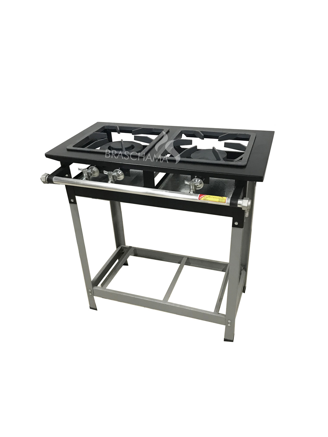 Braschama_fogao_forno_industrial_2_bocas_baixa_pressao_grelha_fundida_LB02